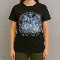 Electric Lighting Music Headphones T-Shirt thumb 4