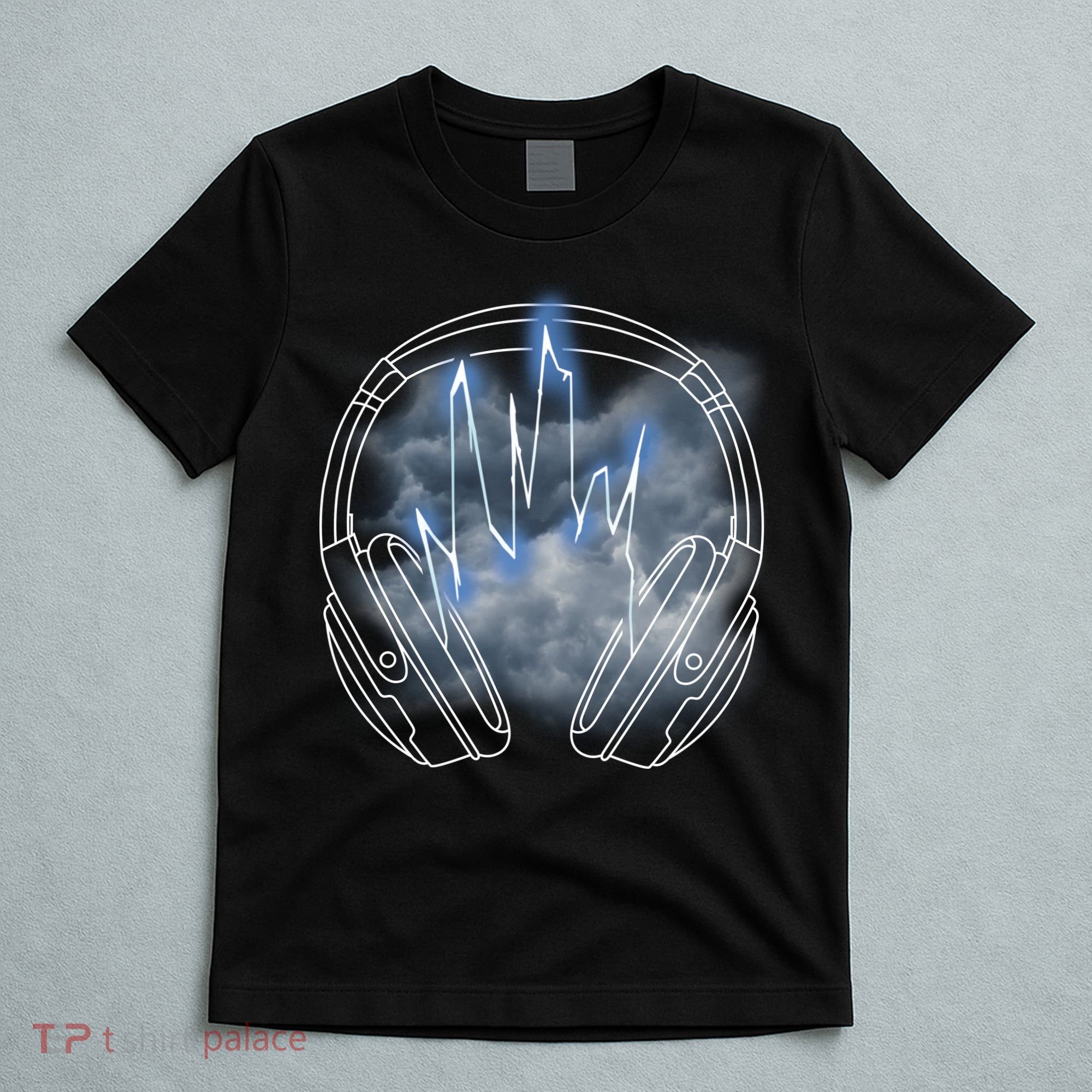 Electric Lighting Music Headphones T-Shirt