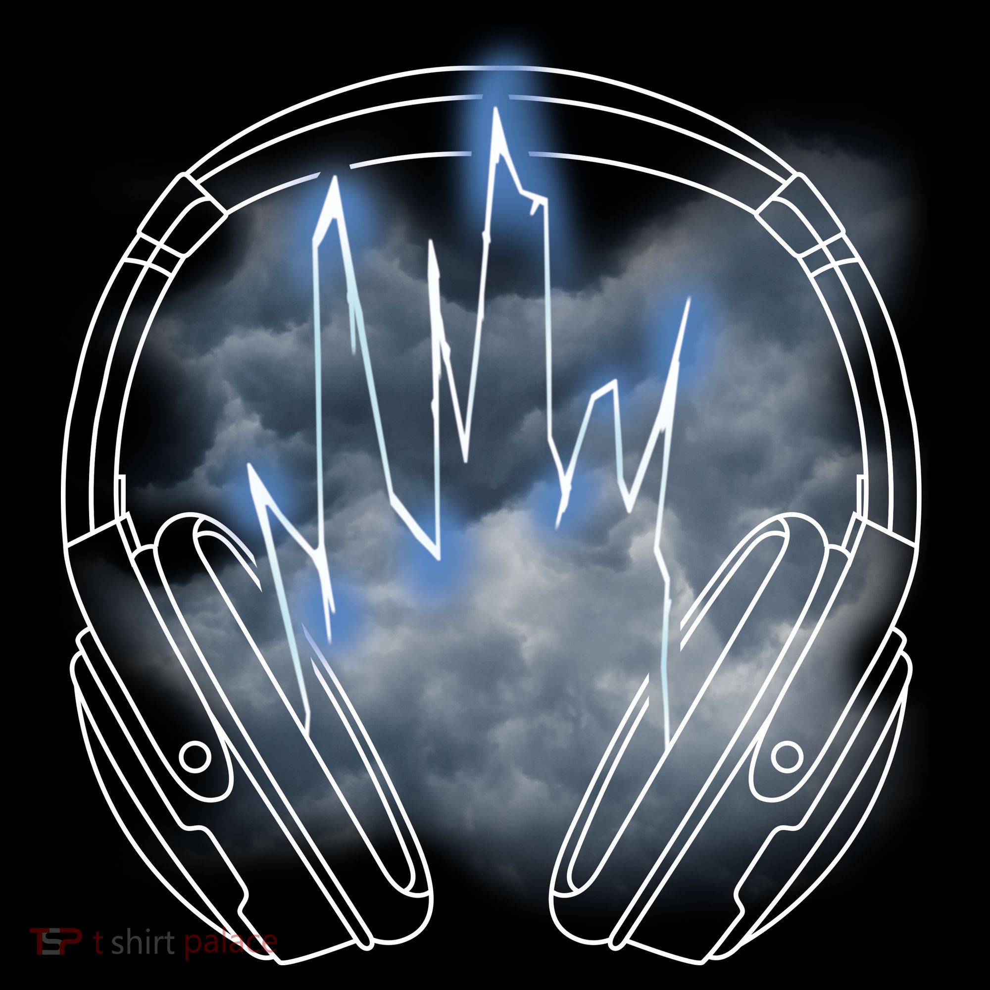 Electric Lighting Music Headphones T-Shirt