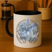 Electric Lighting Music Headphones Coffee Mug thumb 4