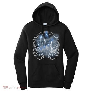 Electric Lighting Music Headphones Women's Hoodie