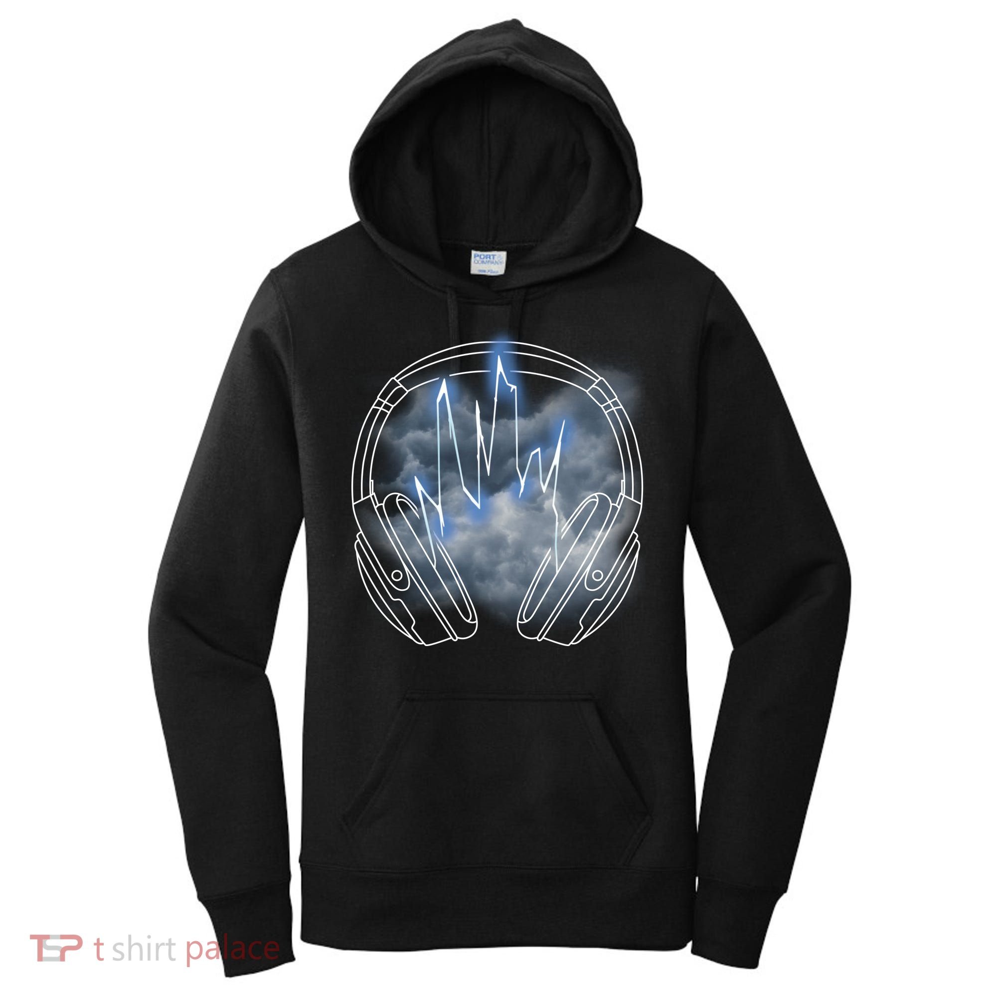 Electric Lighting Music Headphones Women's Hoodie