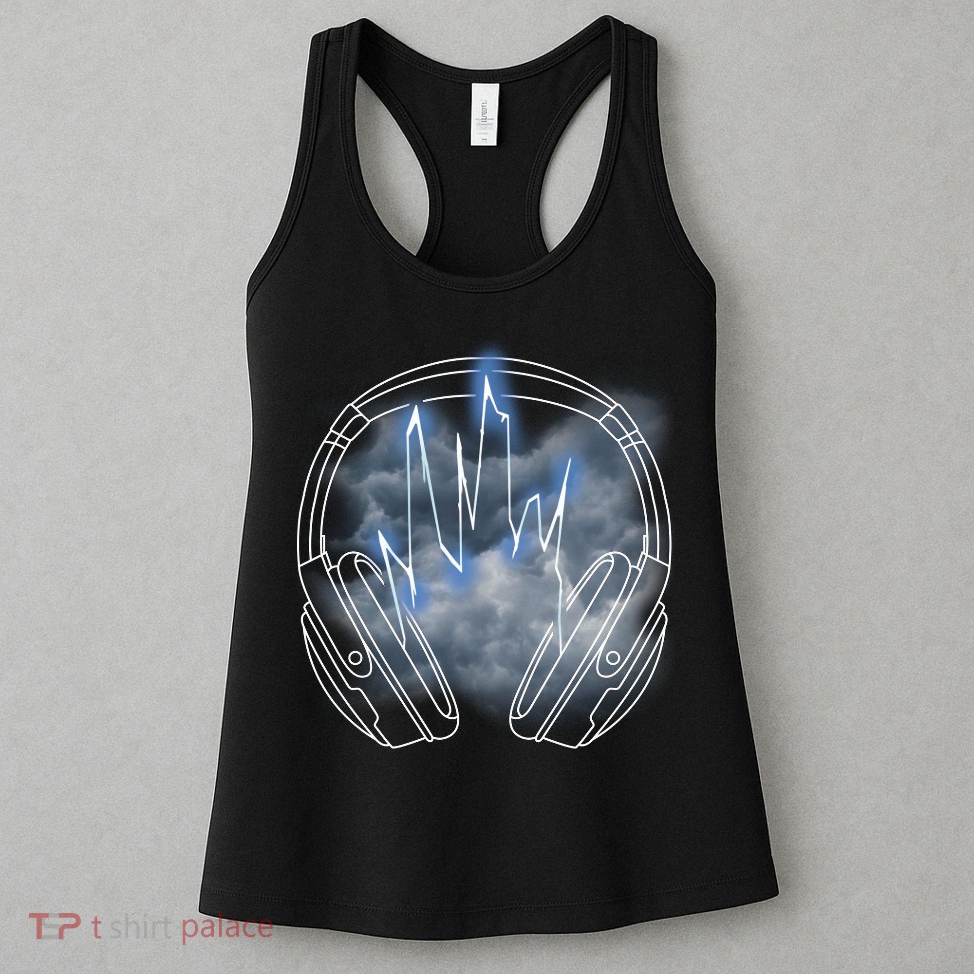 Electric Lighting Music Headphones Women's Tank Top