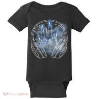 Electric Lighting Music Headphones Baby Bodysuit thumb 0