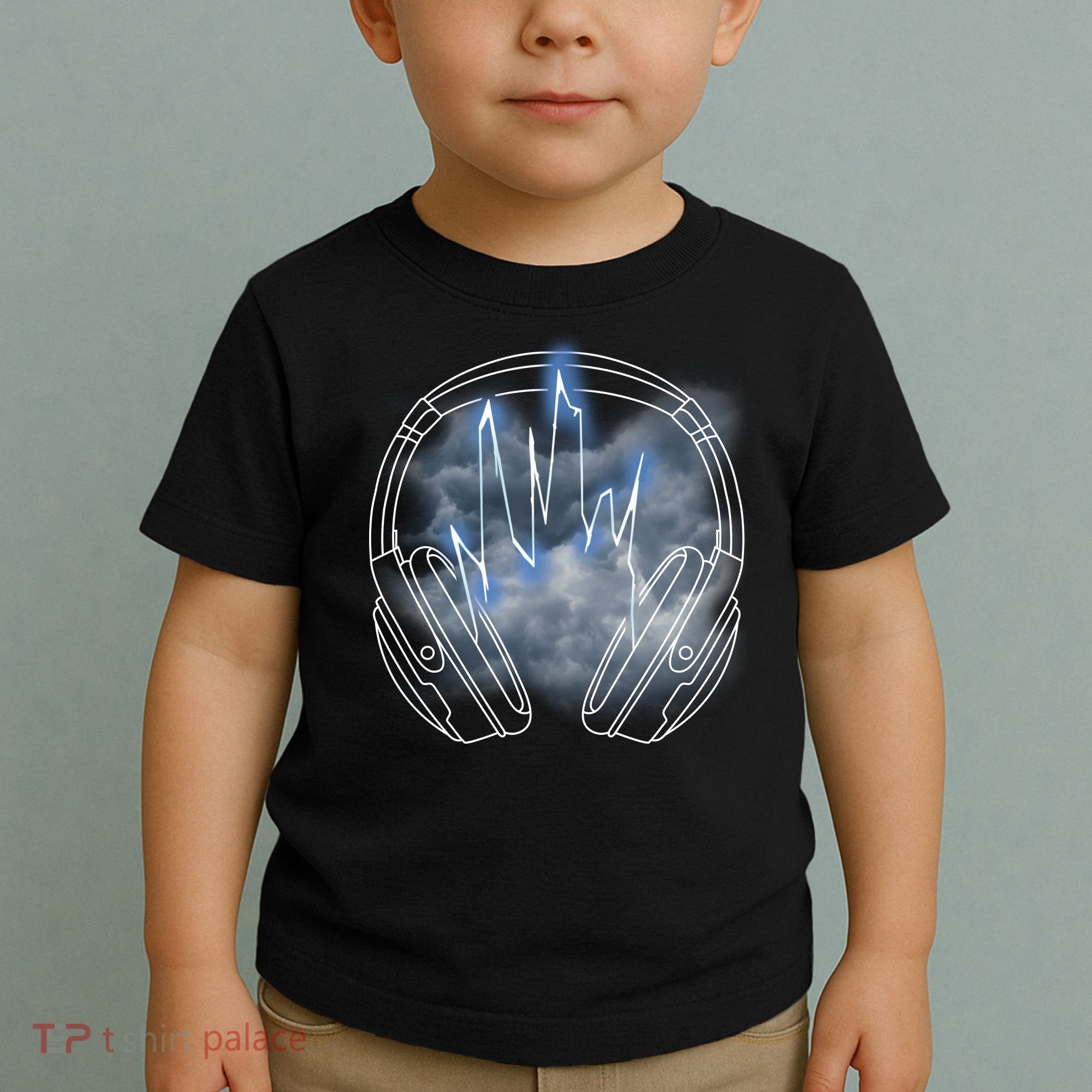 Electric Lighting Music Headphones Toddler T-Shirt