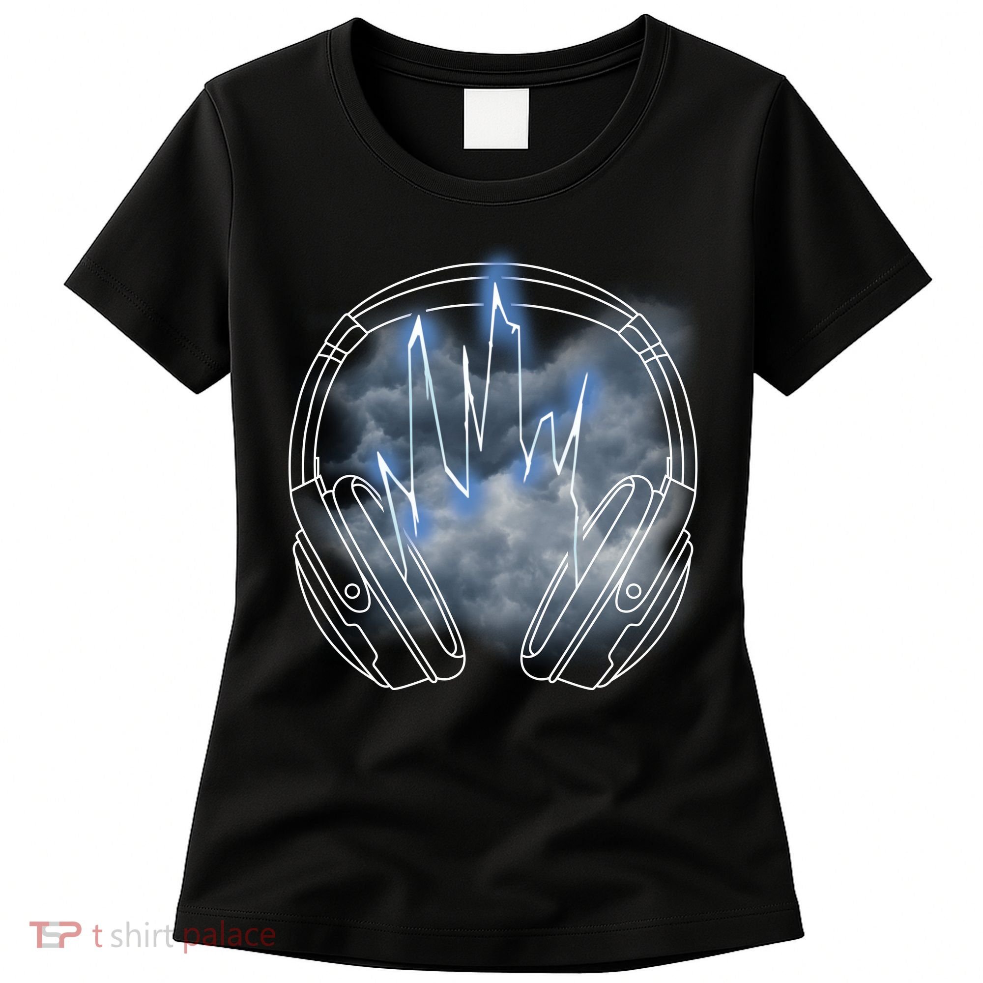 Electric Lighting Music Headphones Women's T-Shirt