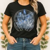Electric Lighting Music Headphones Women's T-Shirt thumb 2