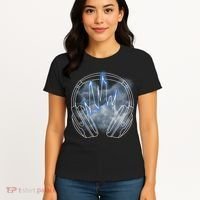Electric Lighting Music Headphones Women's T-Shirt thumb 4