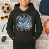 Electric Lighting Music Headphones Kids Hoodie thumb 2