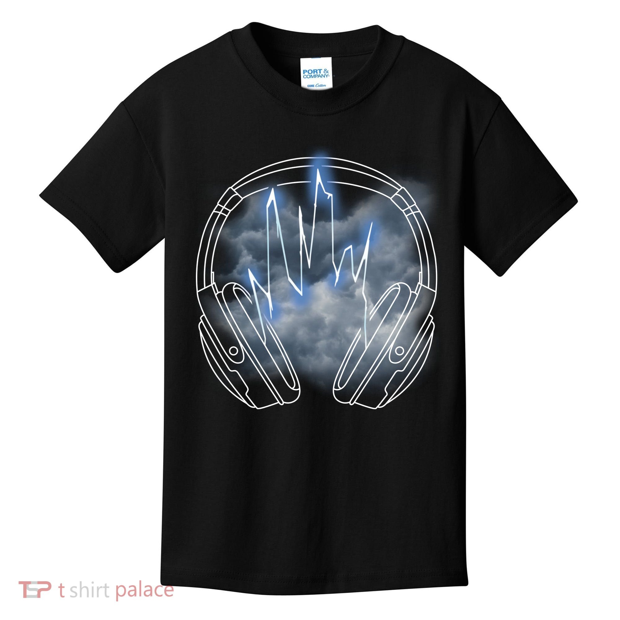 Electric Lighting Music Headphones Kids T-Shirt