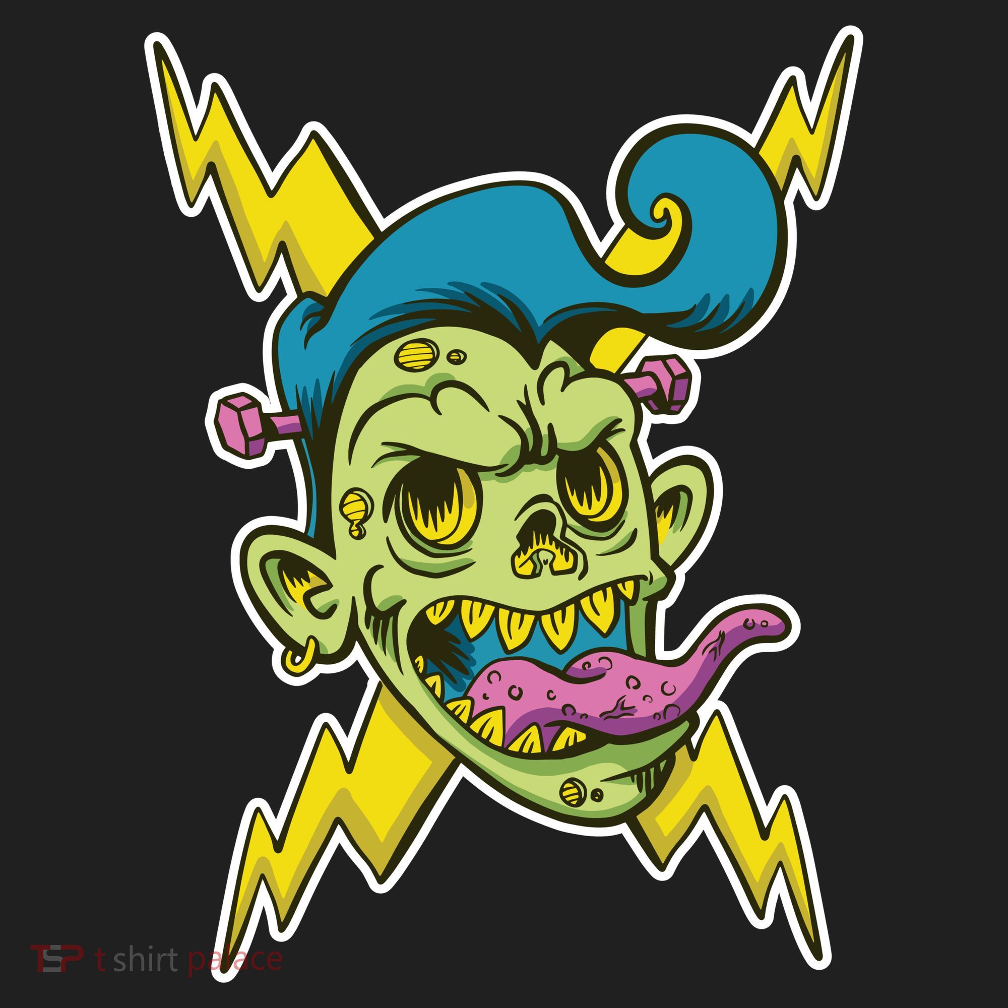 Electric Zombie Head Women's Sweatshirt