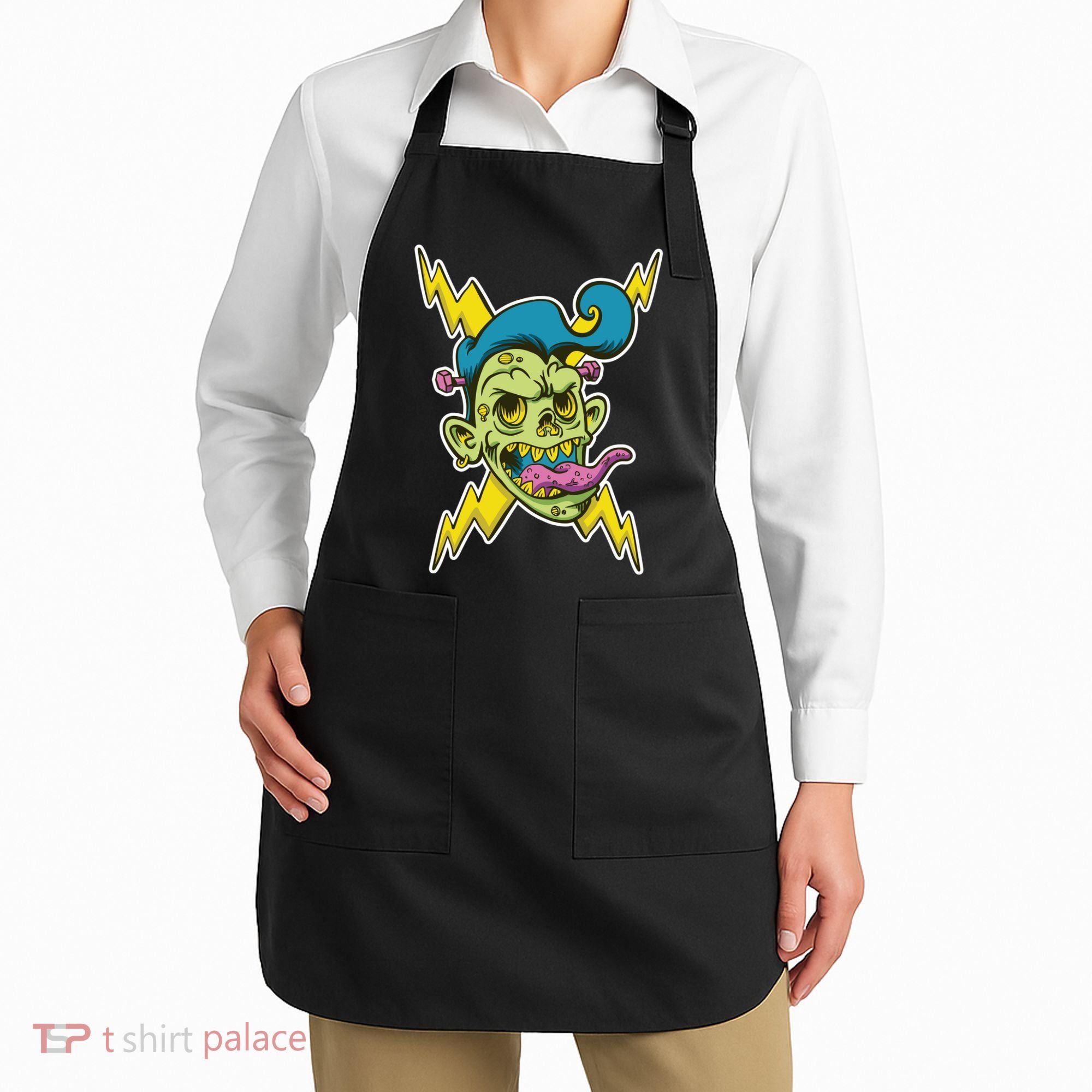 Electric Zombie Head Apron
