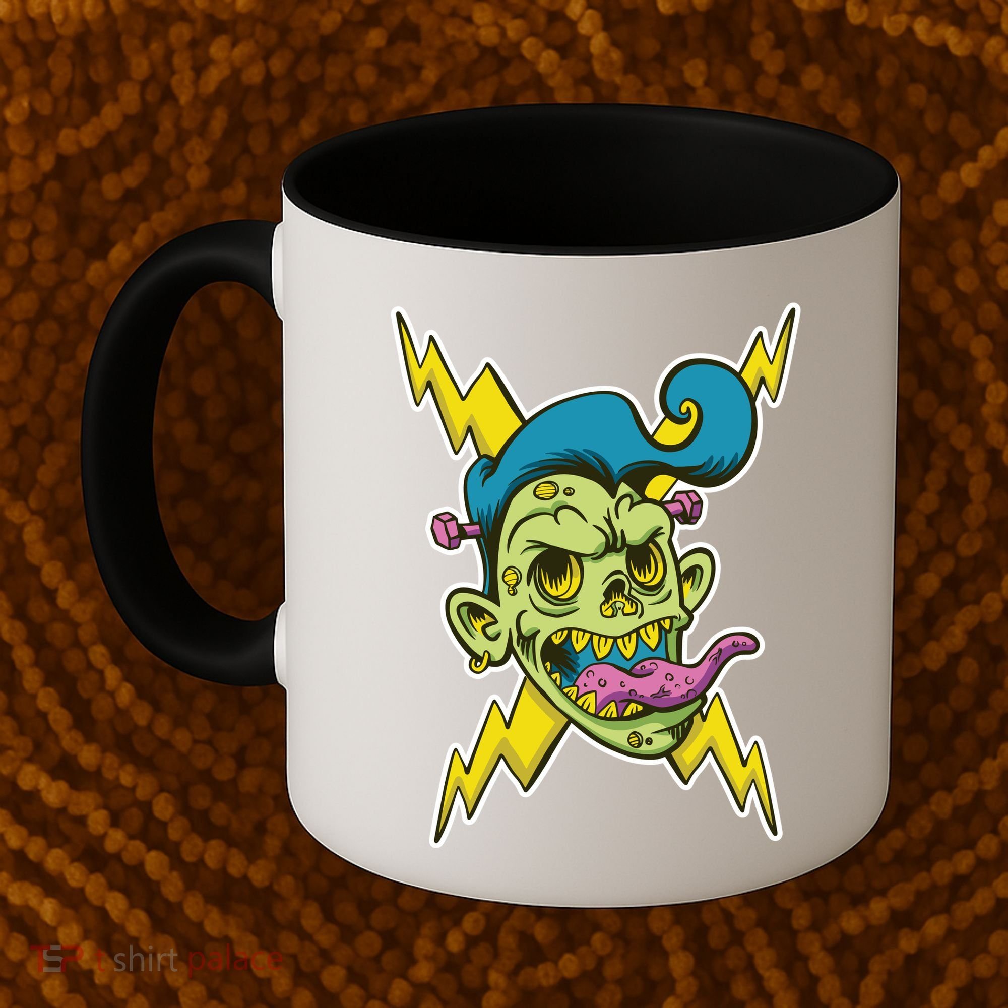 Electric Zombie Head Coffee Mug