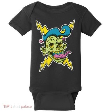 Electric Zombie Head Baby Bodysuit