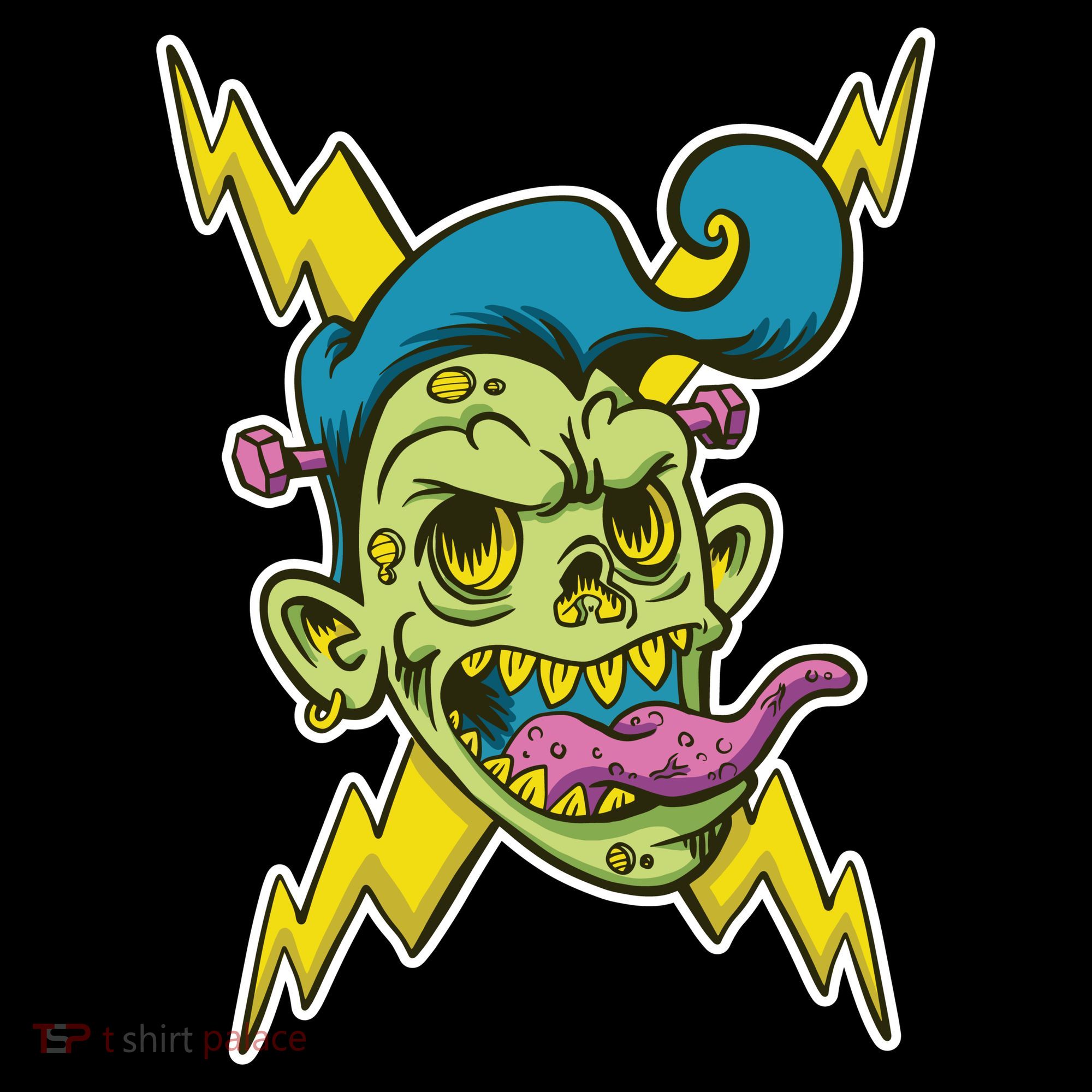 Electric Zombie Head Baby Bodysuit