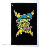 Electric Zombie Head Golf Towel thumb 0