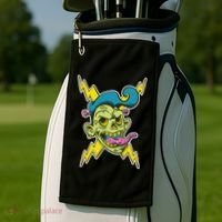 Electric Zombie Head Golf Towel thumb 2
