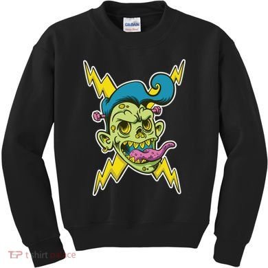 Electric Zombie Head Kids Sweatshirt