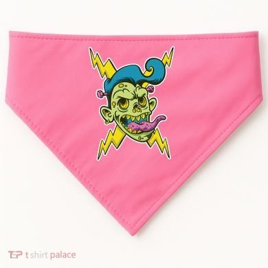 Electric Zombie Head USA-Made Doggie Bandana