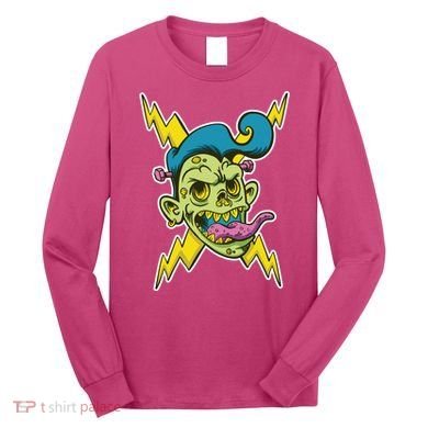 Electric Zombie Head Long Sleeve Shirt