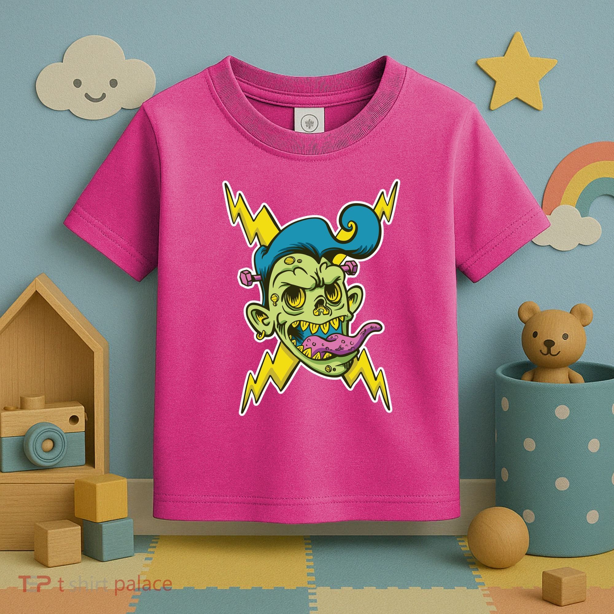 Electric Zombie Head Toddler T-Shirt
