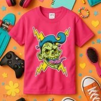 Electric Zombie Head Kids T-Shirt thumb 3