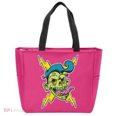 Electric Zombie Head Tote Bag