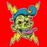 Electric Zombie Head Santa Hat thumb 1