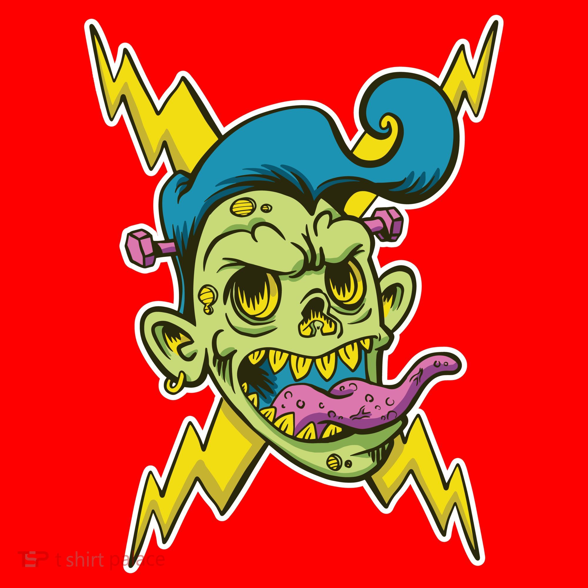 Electric Zombie Head Santa Hat