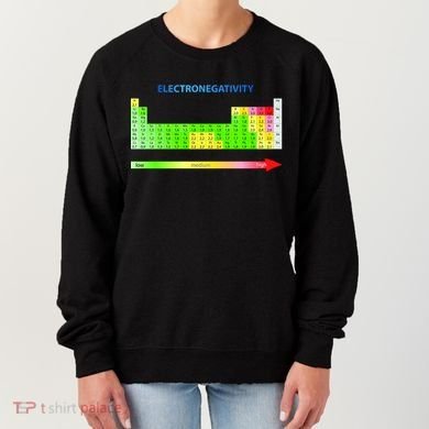 Electronegativity Values Periodic Table of Elements Women's Sweatshirt