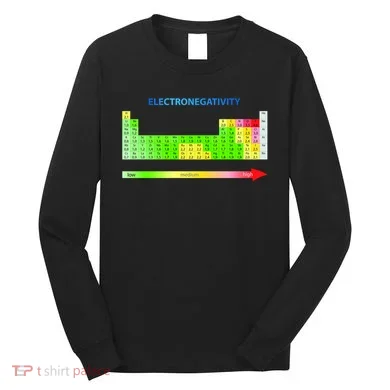 Electronegativity Values Periodic Table of Elements Long Sleeve Shirt