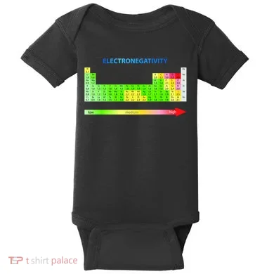 Electronegativity Values Periodic Table of Elements Baby Bodysuit
