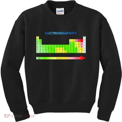 Electronegativity Values Periodic Table of Elements Kids Sweatshirt