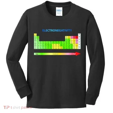 Electronegativity Values Periodic Table of Elements Kids Long Sleeve Shirt
