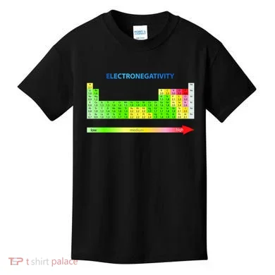 Electronegativity Values Periodic Table of Elements Kids T-Shirt