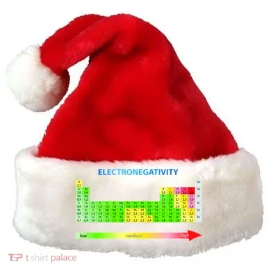 Electronegativity Values Periodic Table of Elements Santa Hat