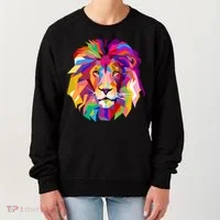 Elegant Colorful Cool Lion Head Women's Sweatshirt thumb 0