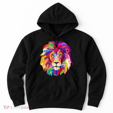 Elegant Colorful Cool Lion Head Hoodie