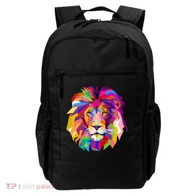 Elegant Colorful Cool Lion Head Backpack