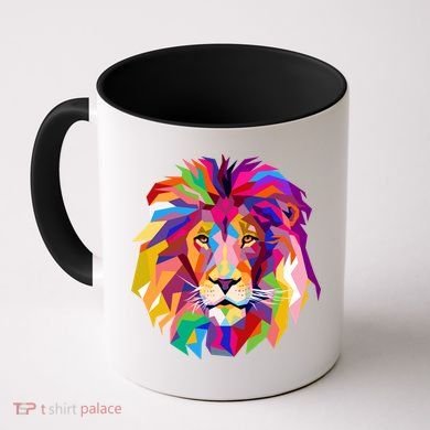 Elegant Colorful Cool Lion Head Coffee Mug