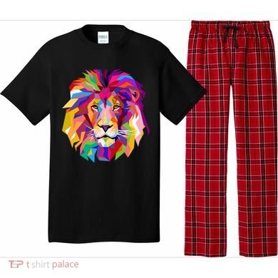 Elegant Colorful Cool Lion Head Pajama Set