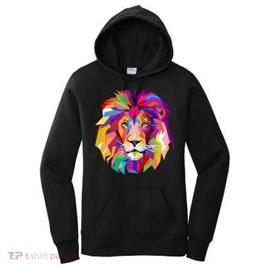 Elegant Colorful Cool Lion Head Women's Hoodie