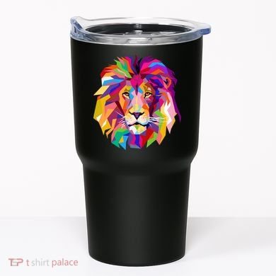 Elegant Colorful Cool Lion Head Tumbler