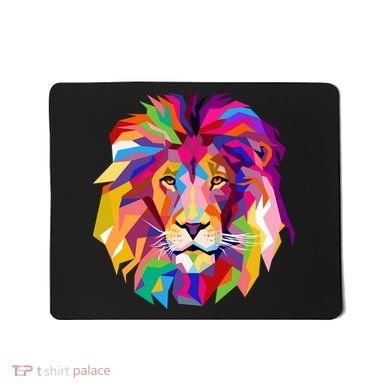 Elegant Colorful Cool Lion Head Mousepad