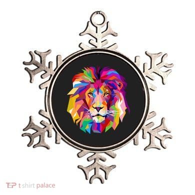 Elegant Colorful Cool Lion Head Ornament