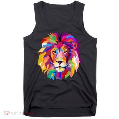 Elegant Colorful Cool Lion Head Tank Top