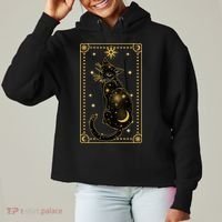 Elegant Galaxy Tarot Card Cat Ladies Heavyweight Boxy Pullover Hoodie thumb 0