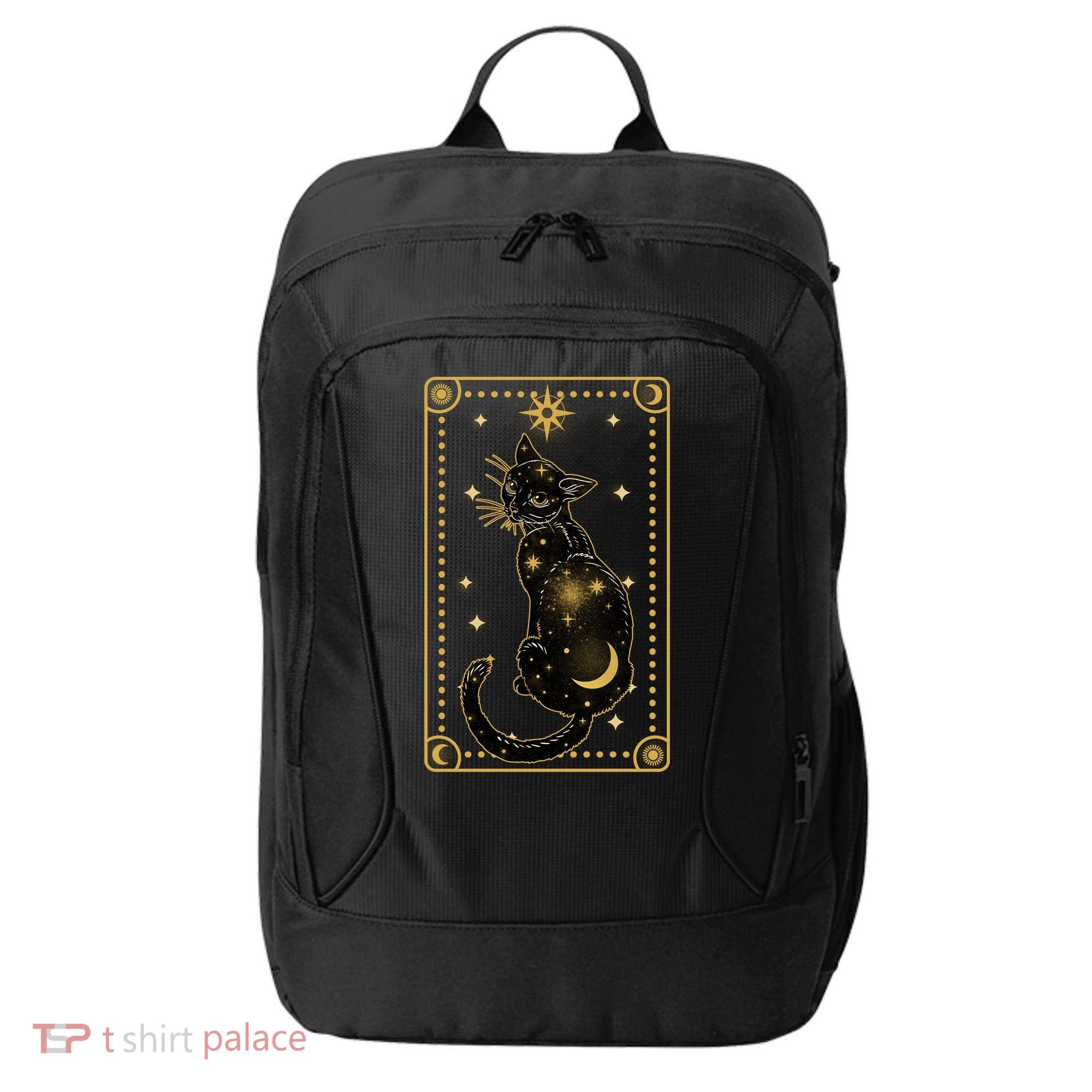Elegant Galaxy Tarot Card Cat City Backpack