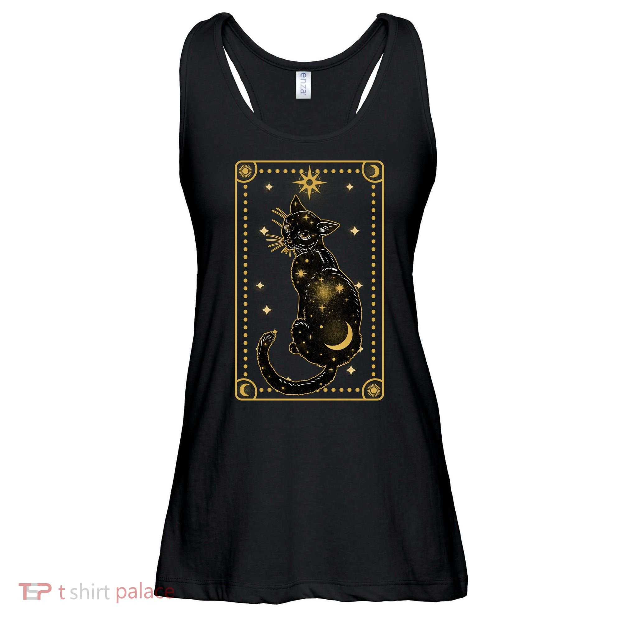 Elegant Galaxy Tarot Card Cat Ladies Essential Flowy Tank