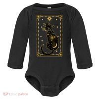 Elegant Galaxy Tarot Card Cat Baby Long Sleeve Bodysuit thumb 0
